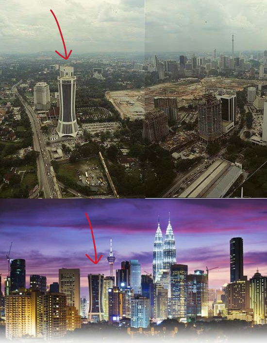 1990s vs. 2010s Kuala Lumpur Source: Via http://travelisfree.com/2015/03/08/city-skylines-change-then-now/
