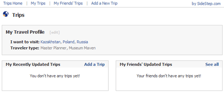 Sidestep's Trips on Facebook